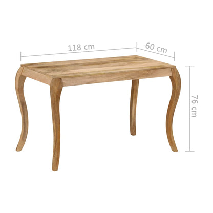 Eettafel 118x60x76 cm massief mangohout