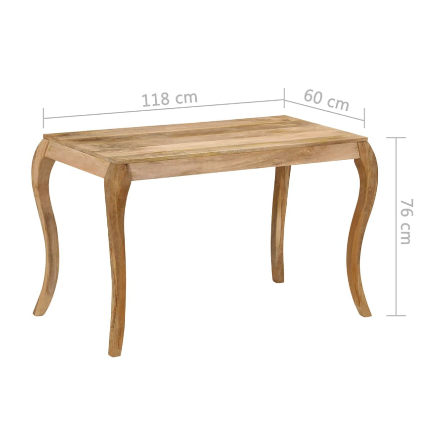 Eettafel 118x60x76 cm massief mangohout