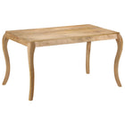 Eettafel 135x75x76 cm massief mangohout whitewash