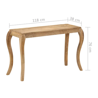 Wandtafel 118x38x76 cm massief mangohout