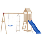 Schommelzitje met touwladder blauw