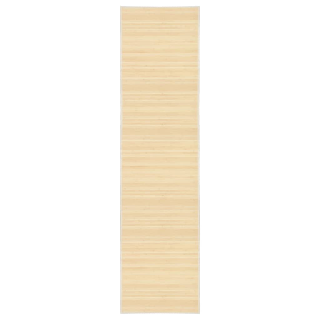Tapijt Bamboe Naturel 80 x 300 cm Lichtbruin