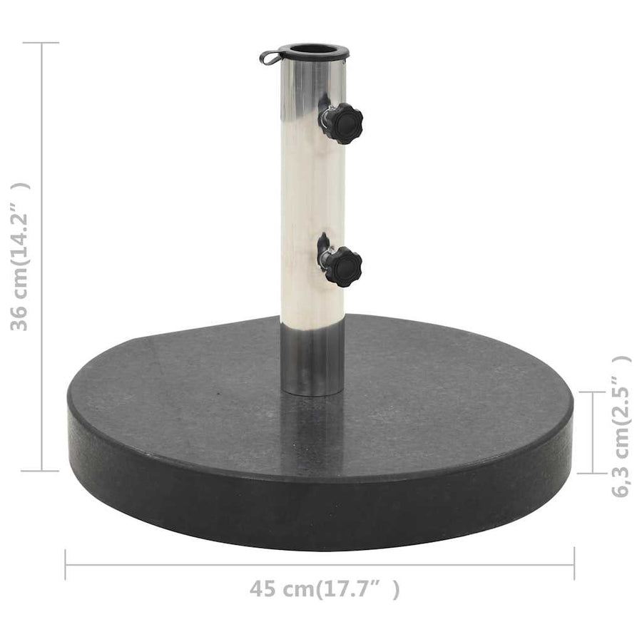 Parasolvoet Rond 28,5 Kg Graniet 1 30 kg Zwart