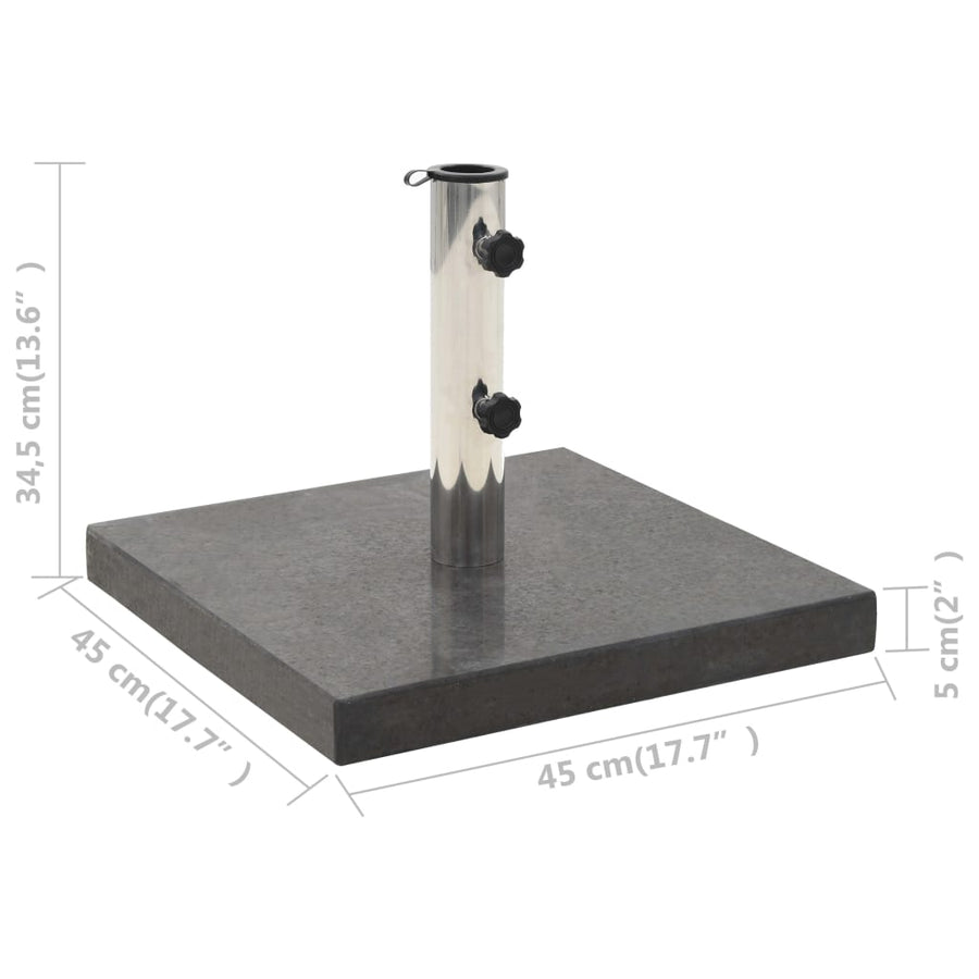 Parasolvoet 28,5 Kg Graniet 28.5 kg Zwart Vierkant