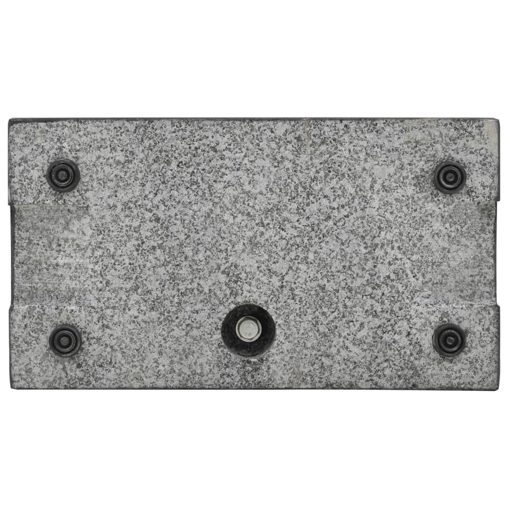 Parasolvoet rechthoekig 25 kg graniet zwart
