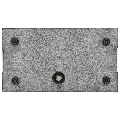 Parasolvoet rechthoekig 25 kg graniet zwart