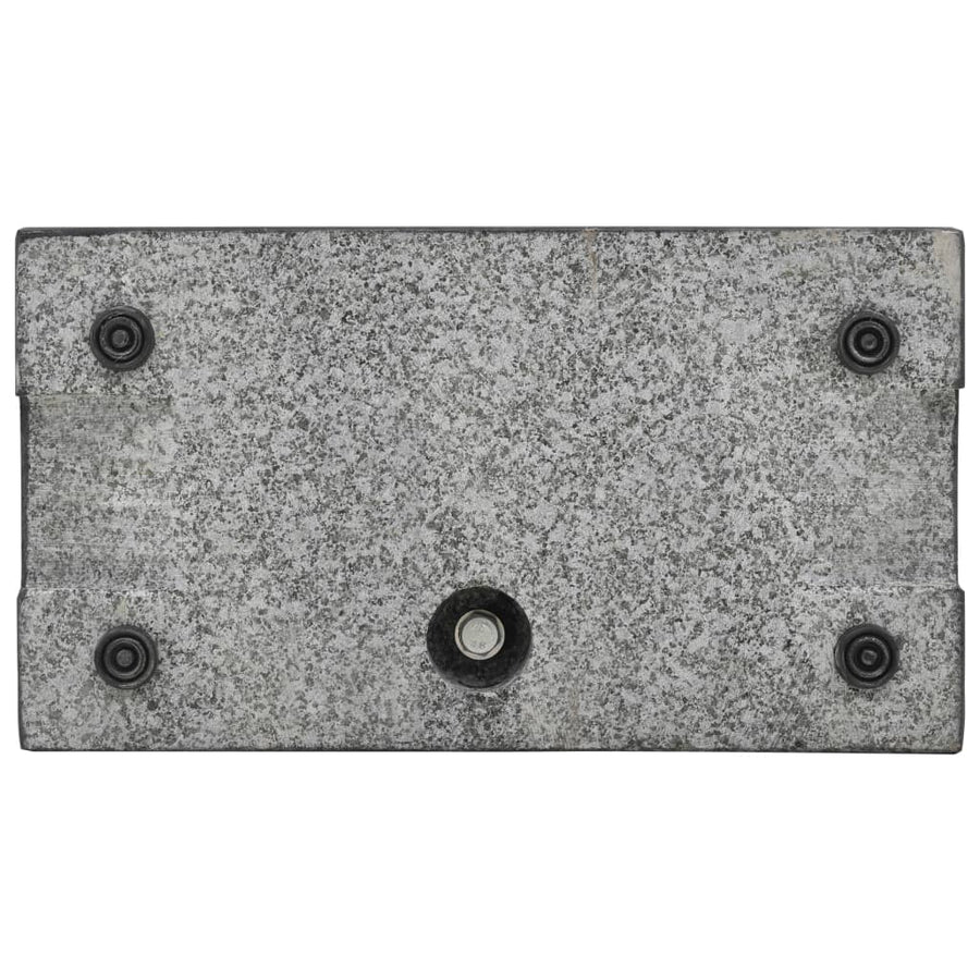 Parasolvoet rechthoekig 25 kg graniet zwart