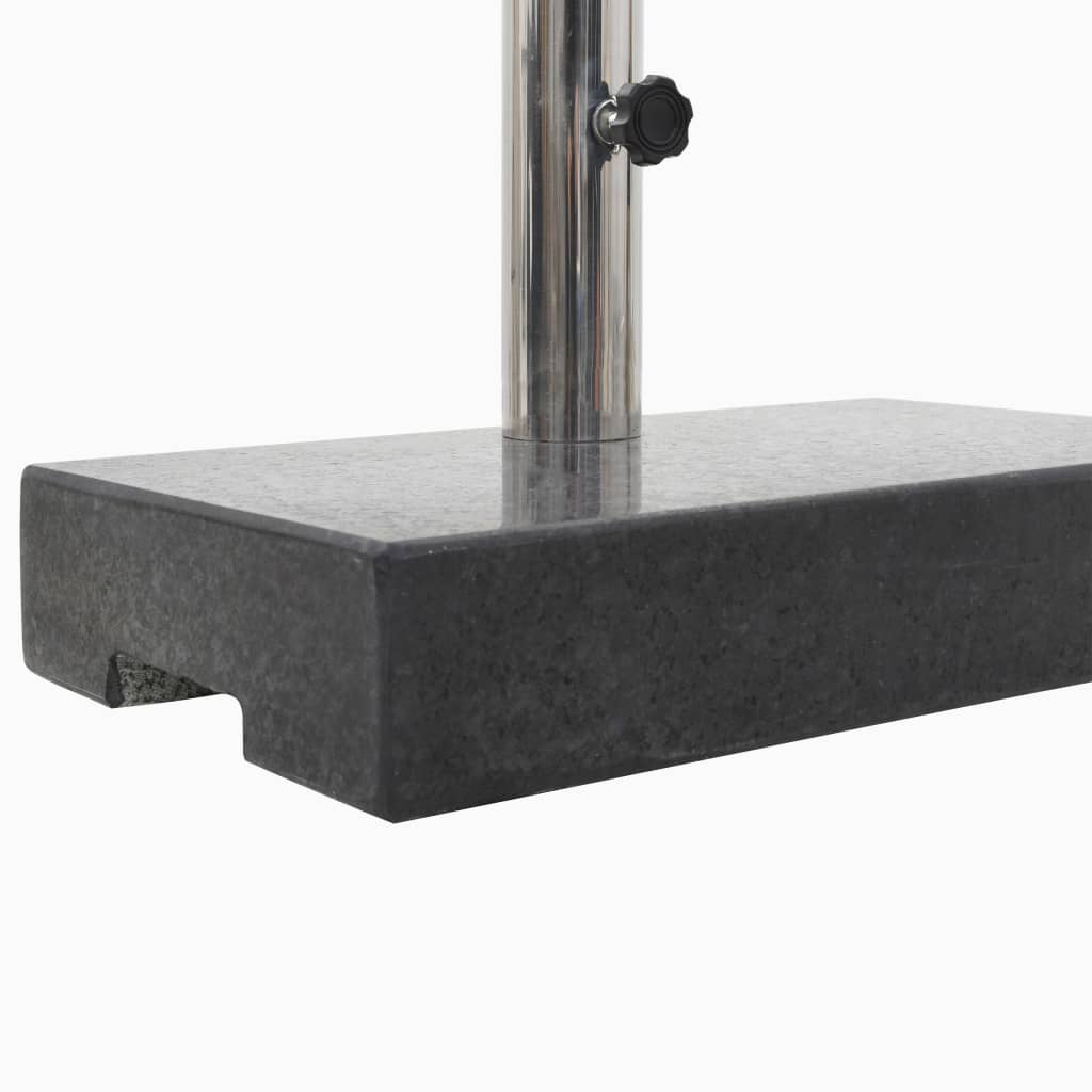 Parasolvoet rechthoekig 25 kg graniet zwart