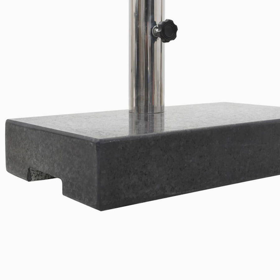 Parasolvoet rechthoekig 25 kg graniet zwart
