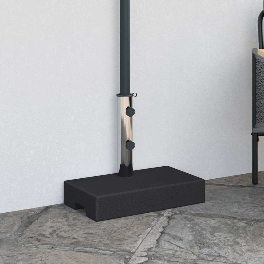 Parasolvoet rechthoekig 25 kg graniet zwart