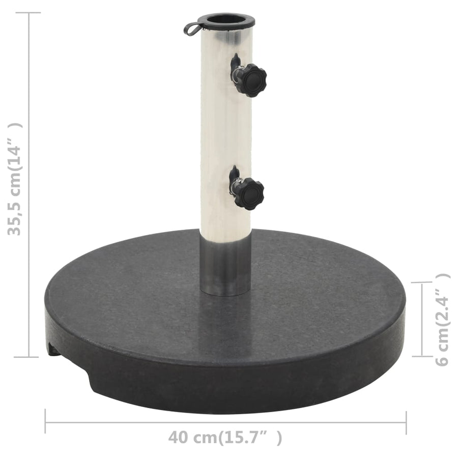 Parasolvoet Graniet 20 kg Zwart Rond