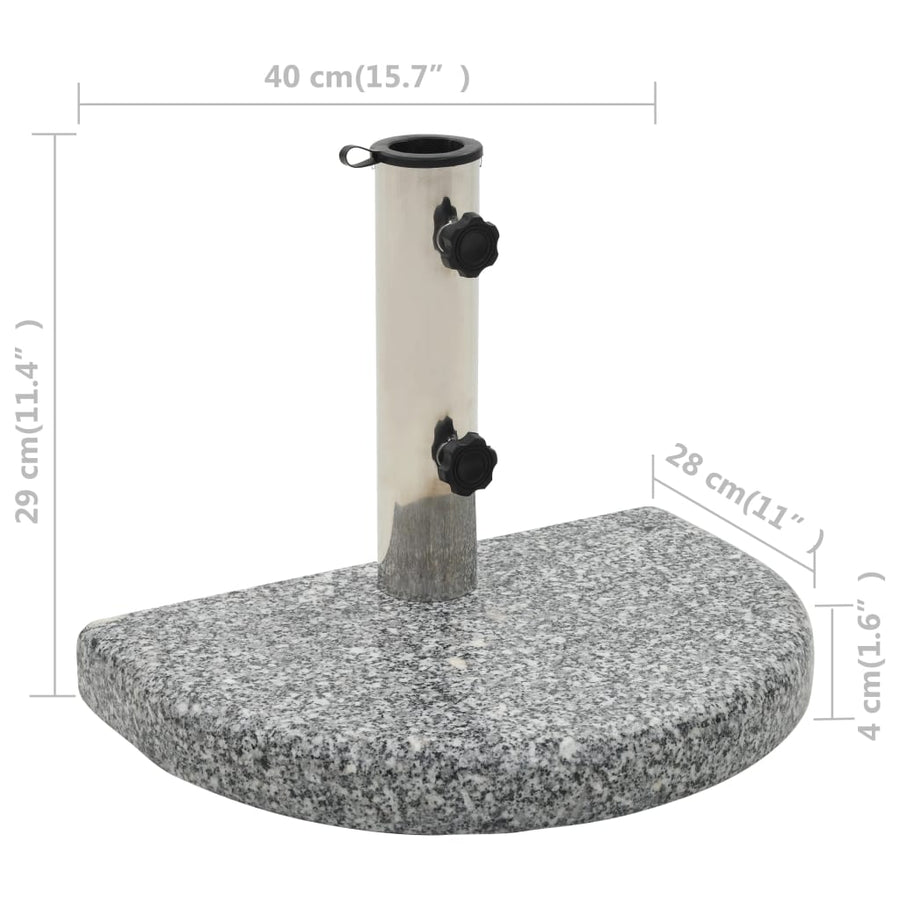 Parasolvoet Gebogen 10 Kg Graniet Grijs