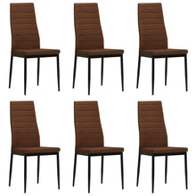 Eetkamerstoelen Stof 6 Bruin