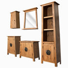 5-Piece Bathroom Cabinet Set Solid Pine Wood