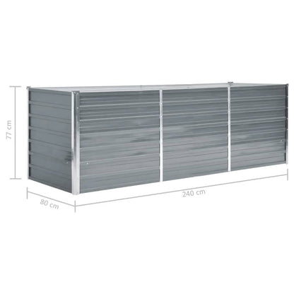 Plantenbak Verhoogd Gegalvaniseerd Staal 240 x 80 x 77 cm