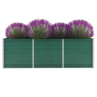Raised planter 240x80x77 cm galvanized steel green
