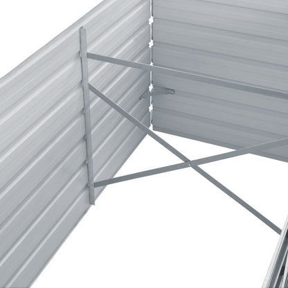 Plantenbak Verhoogd Gegalvaniseerd Staal 240 x 80 x 45 cm