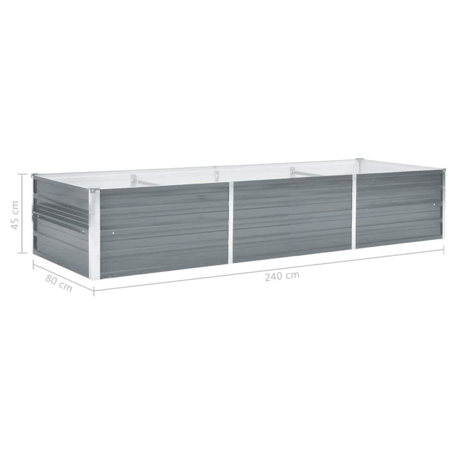 Plantenbak Verhoogd Gegalvaniseerd Staal 240 x 80 x 45 cm