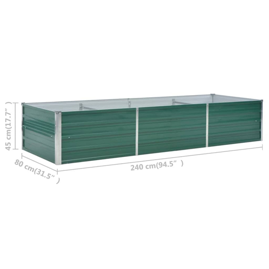 Plantenbak Verhoogd Gegalvaniseerd Staal 240 x 80 x 45 cm