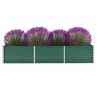 Raised Planter 240x80x45 cm Galvanized Steel Green