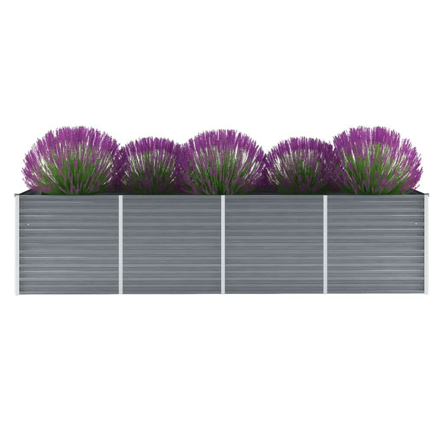Plantenbak Verhoogd Gegalvaniseerd Staal 320 x 80 x 77 cm