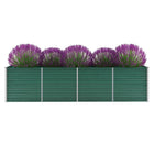 Raised planter 320x80x77 cm galvanized steel green