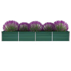 Raised planter 320x80x45 cm galvanized steel green