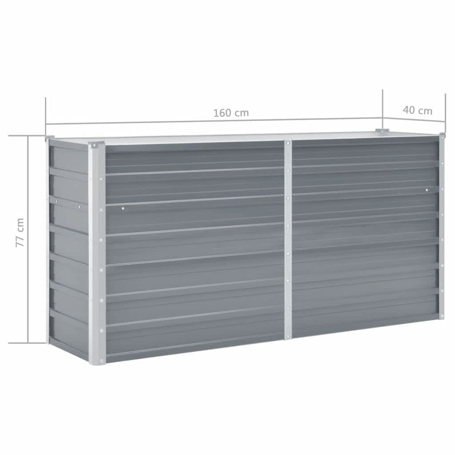 Plantenbak Verhoogd Gegalvaniseerd Staal 160 x 40 x 77 cm