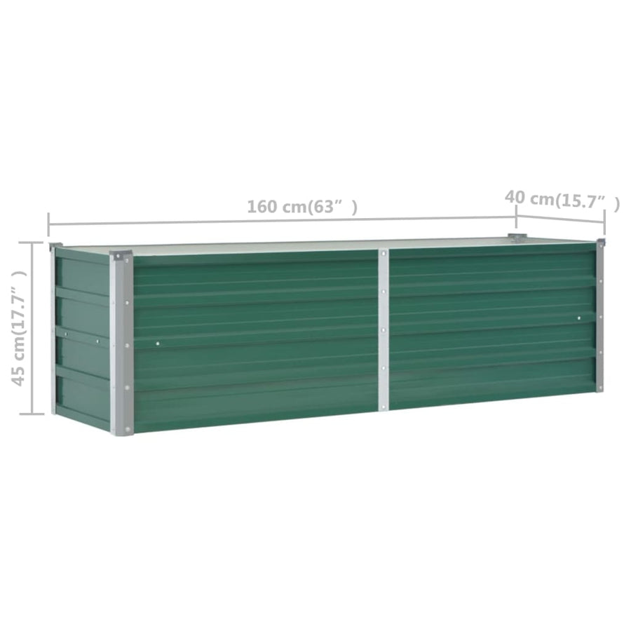 Plantenbak Verhoogd Gegalvaniseerd Staal 160 x 40 x 45 cm