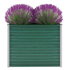Raised planter 100x40x77 cm galvanized steel green