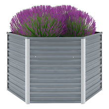 Plantenbak Verhoogd Gegalvaniseerd Staal 129 x 129 x 77 cm Grijs