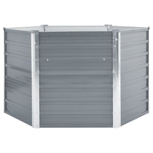 Plantenbak Verhoogd Gegalvaniseerd Staal 129 x 129 x 77 cm Grijs