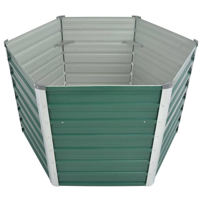 Plantenbak Verhoogd Gegalvaniseerd Staal 129 x 129 x 77 cm Groen