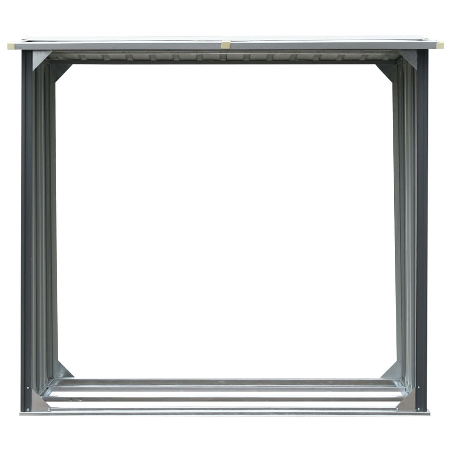 Haardhoutschuur 172X91X154 Cm Gegalvaniseerd Staal Grijs