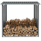 Firewood Shed 172x91x154 cm Galvanized Steel Grey