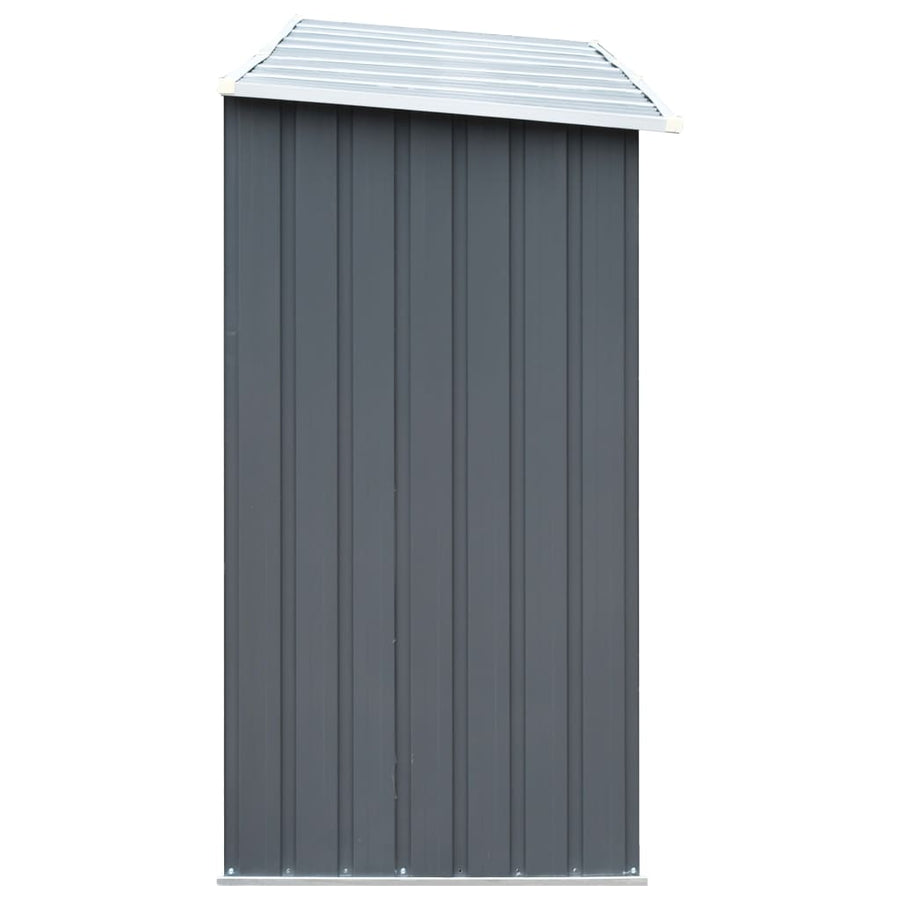 Haardhoutschuur 330X84X152 Cm Gegalvaniseerd Staal Grijs