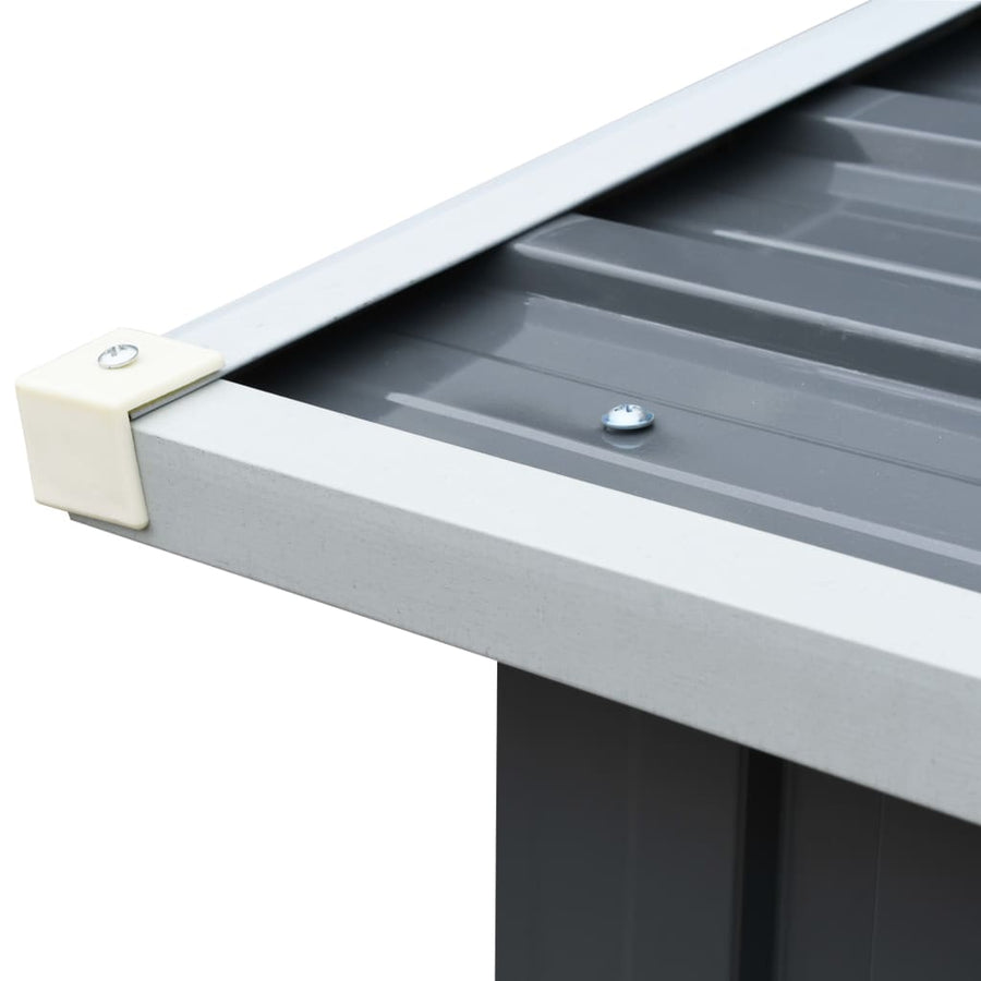 Haardhoutschuur 330X92X153 Cm Gegalvaniseerd Staal Grijs