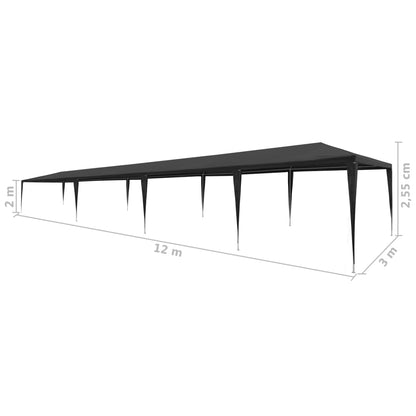 Partytent Pe 3 x 12 m Antraciet