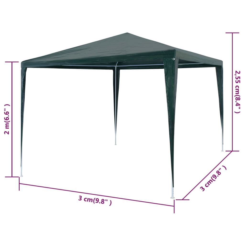 Partytent Pe 3 x 3 m Groen