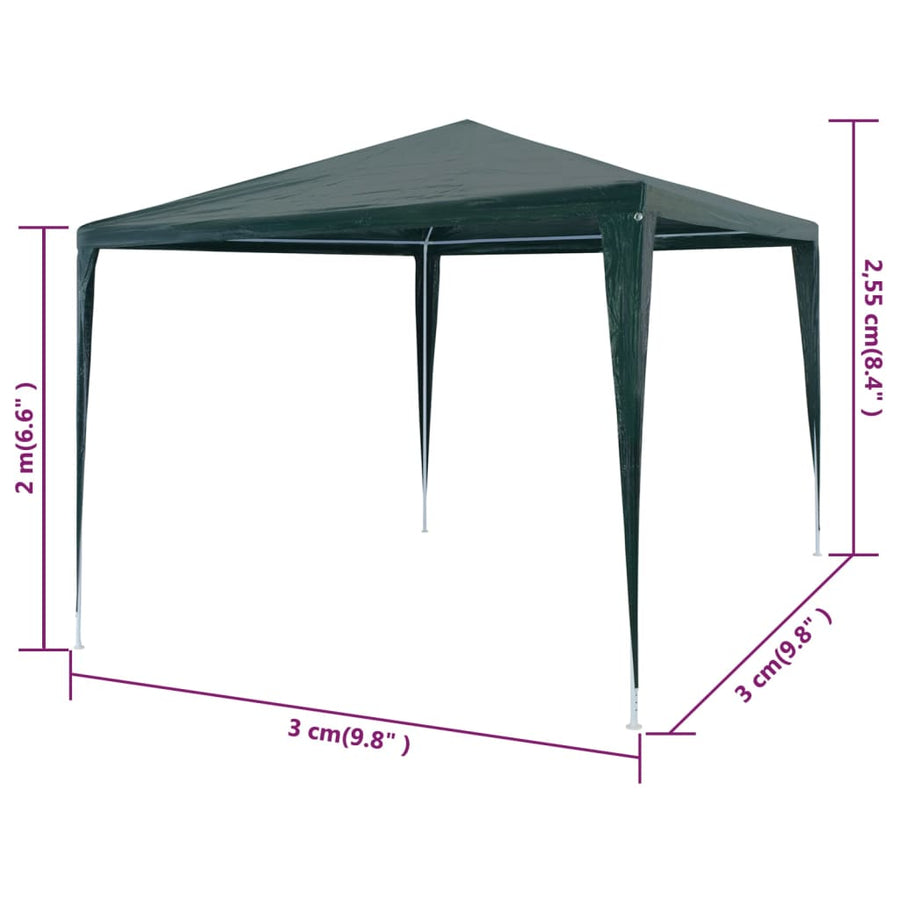 Partytent Pe 3 x 3 m Groen