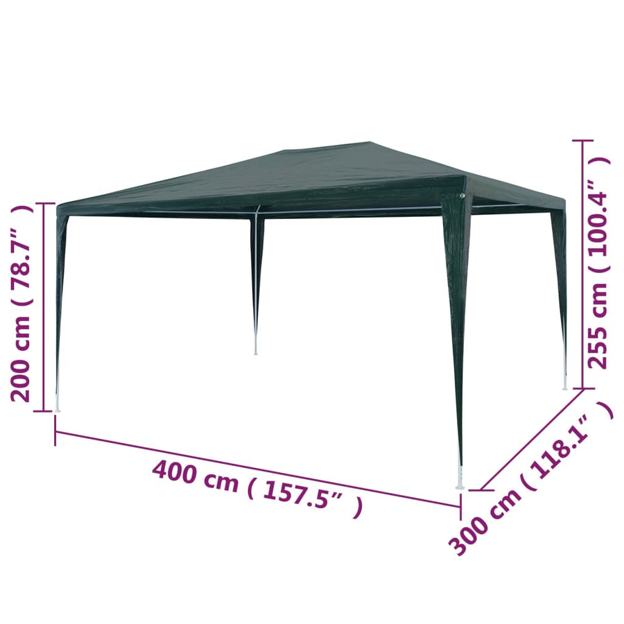 Partytent Pe 3 x 4 m Groen