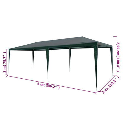 Partytent Pe 3 x 6 m Groen
