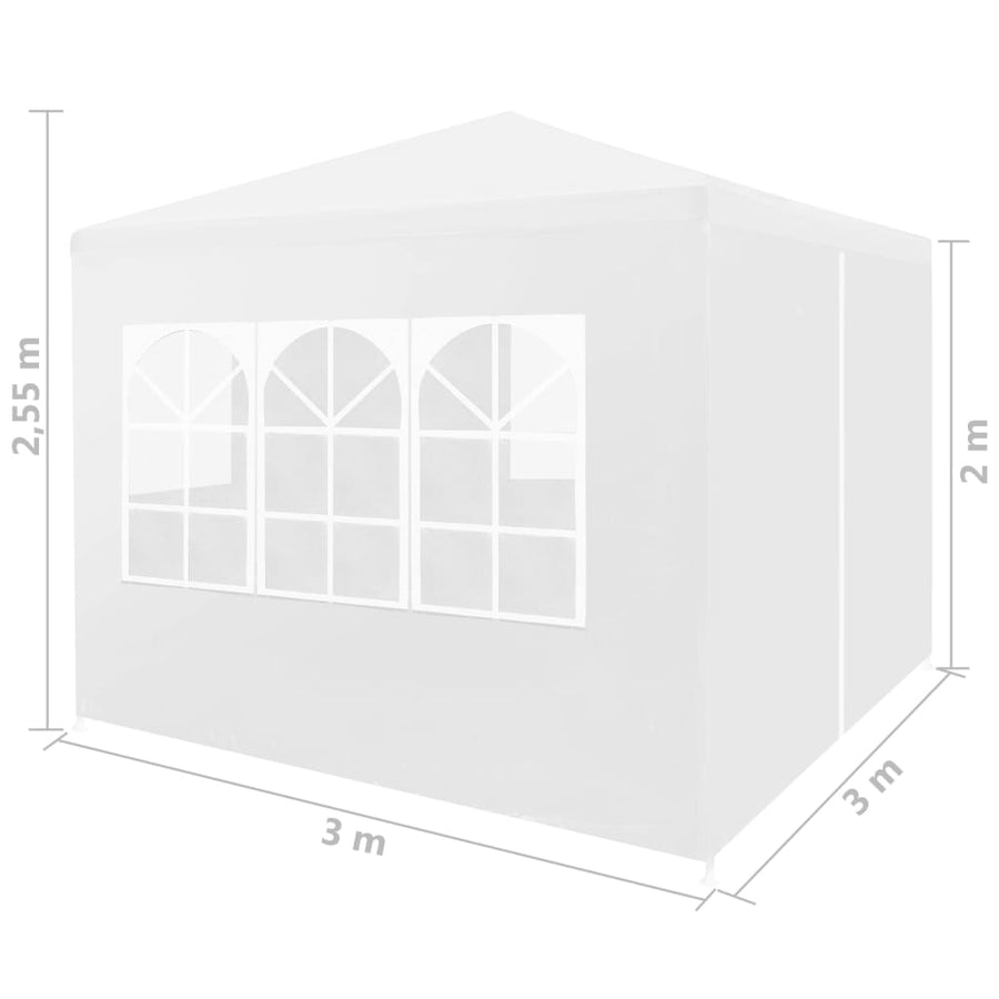 Partytent 3 x 3 m Wit