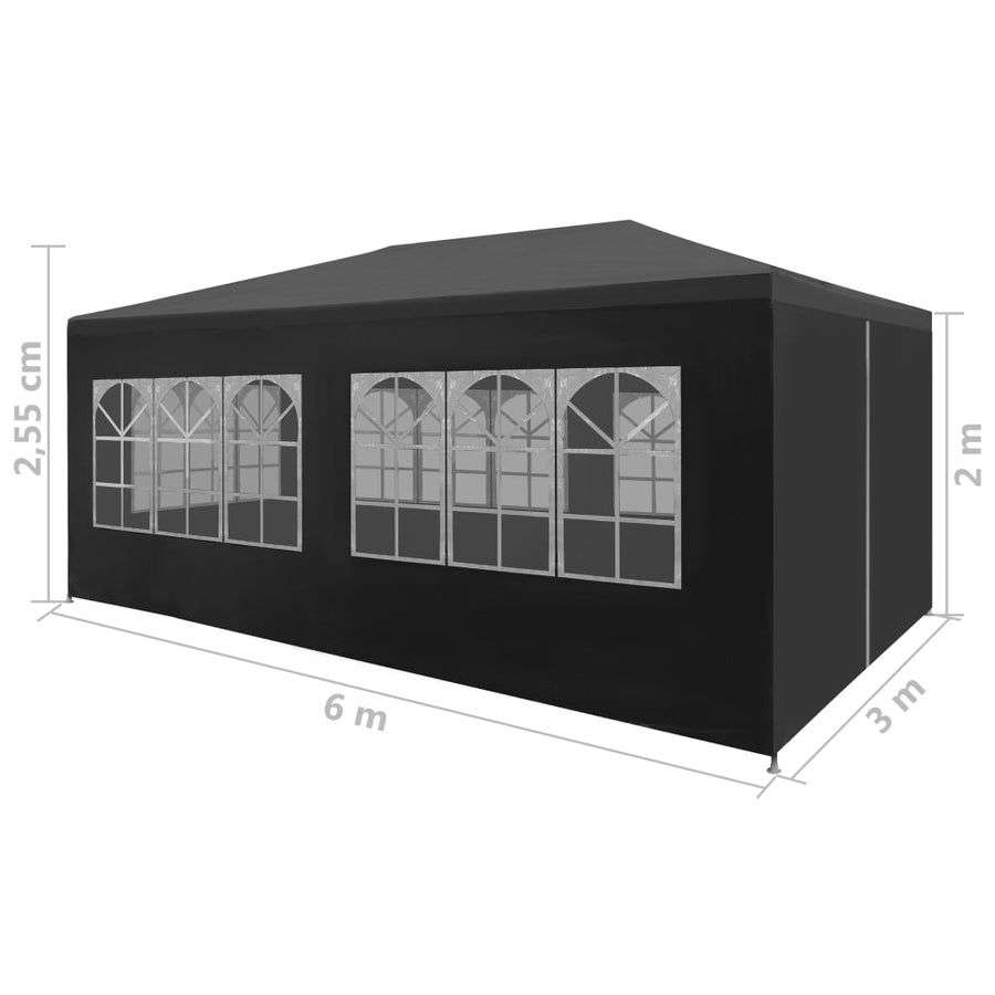 Partytent 3 x 6 m Antraciet