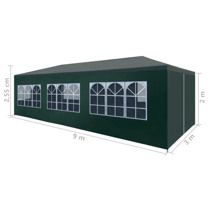 Partytent 3 x 9 m Groen