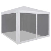 Partytent 3x3 m met mesh zijwanden wit
