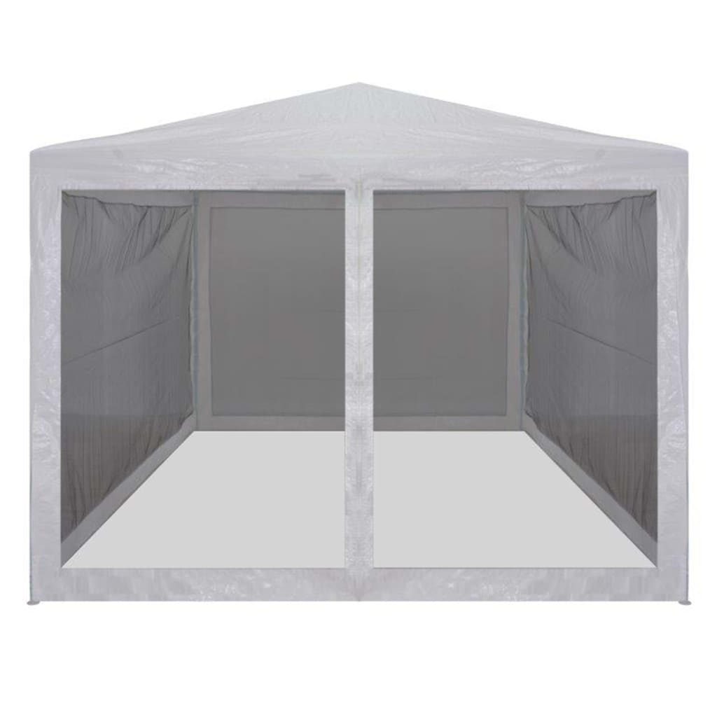 Partytent Met 4 Mesh Zijwanden 3 x 3 m Wit