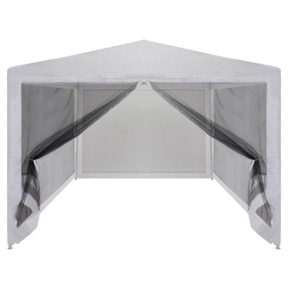 Partytent Met 4 Mesh Zijwanden 3 x 3 m Wit