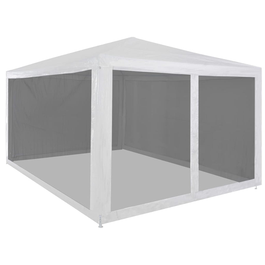 Partytent Met 4 Mesh Zijwanden 4 x 3 m Wit
