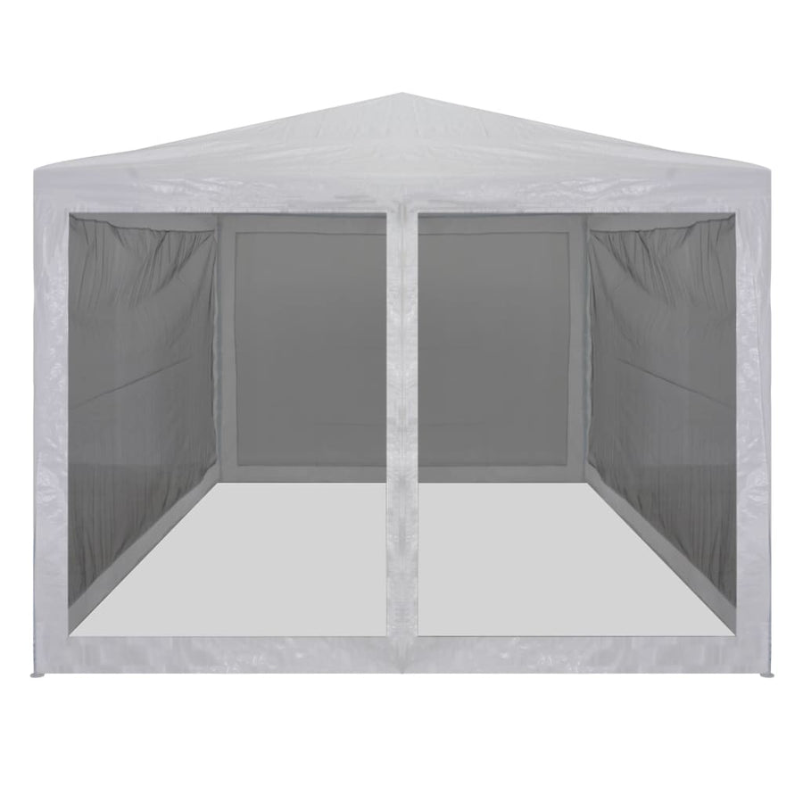Partytent Met 4 Mesh Zijwanden 4 x 3 m Wit